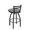 Holland Bar Stool Co 25" Low Back Swivel Counter Stool, Black Wrinkle, Canter Grey Seat 41125BW007 - alternate 3